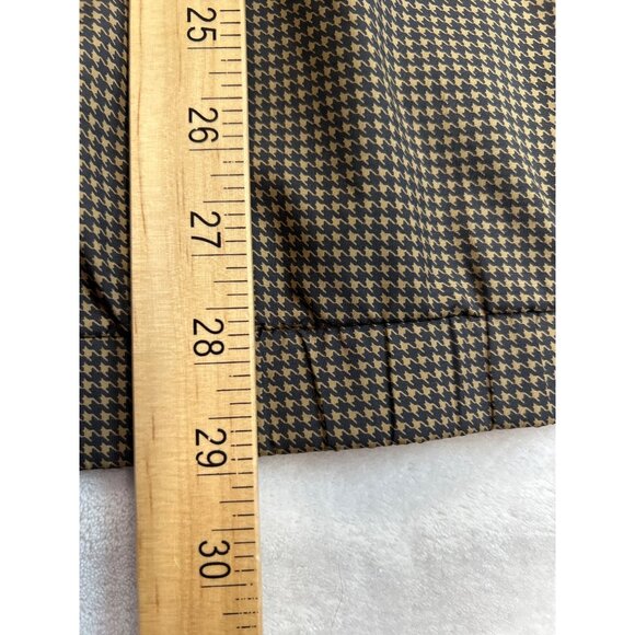 Dryjoys By Footjoy Pullover Mens Large Brown Golf Houndstooth Windbreaker Jacket - Picture 8 of 10